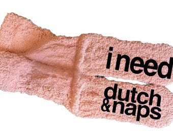 Custom Dutch Bros fuzzy socks personalized coffee lover gift idea customized warm socks her barista fan birthday holiday stocking stuffer