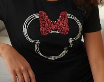 Custom glitter Mouse shirt rhinestone spooktacular shirt personalized magic kingdom customized character shirt magical vibes gift idea her