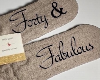 fabulous forty socks Birthday Shirt custom 40th Birthday socks 40th Birthday Gift idea for 40 and fabulous gift 40th birthday party