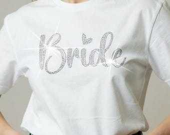 Bride Bling Shirt Engagement Announcement Wedding Gift Future Mrs Tshirt Custom I Said Yes T Proposal Celebration Bridal Outfit Sparkle