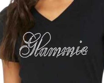 BLiNg Glammie Shirt | Mothers day gift for grandma | Bedazzled Glammie Shirts | Women's Grandma Glam TShirts | Mothers day shirt