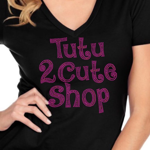 Bling Tutu 2Cute Shop Custom Rhinestones Glam Bedazzled Shirt