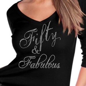 BLiNg Fifty & Fabulous Shirt 50th Birthday Shirt Women's 50th Birthday Shirt image 7