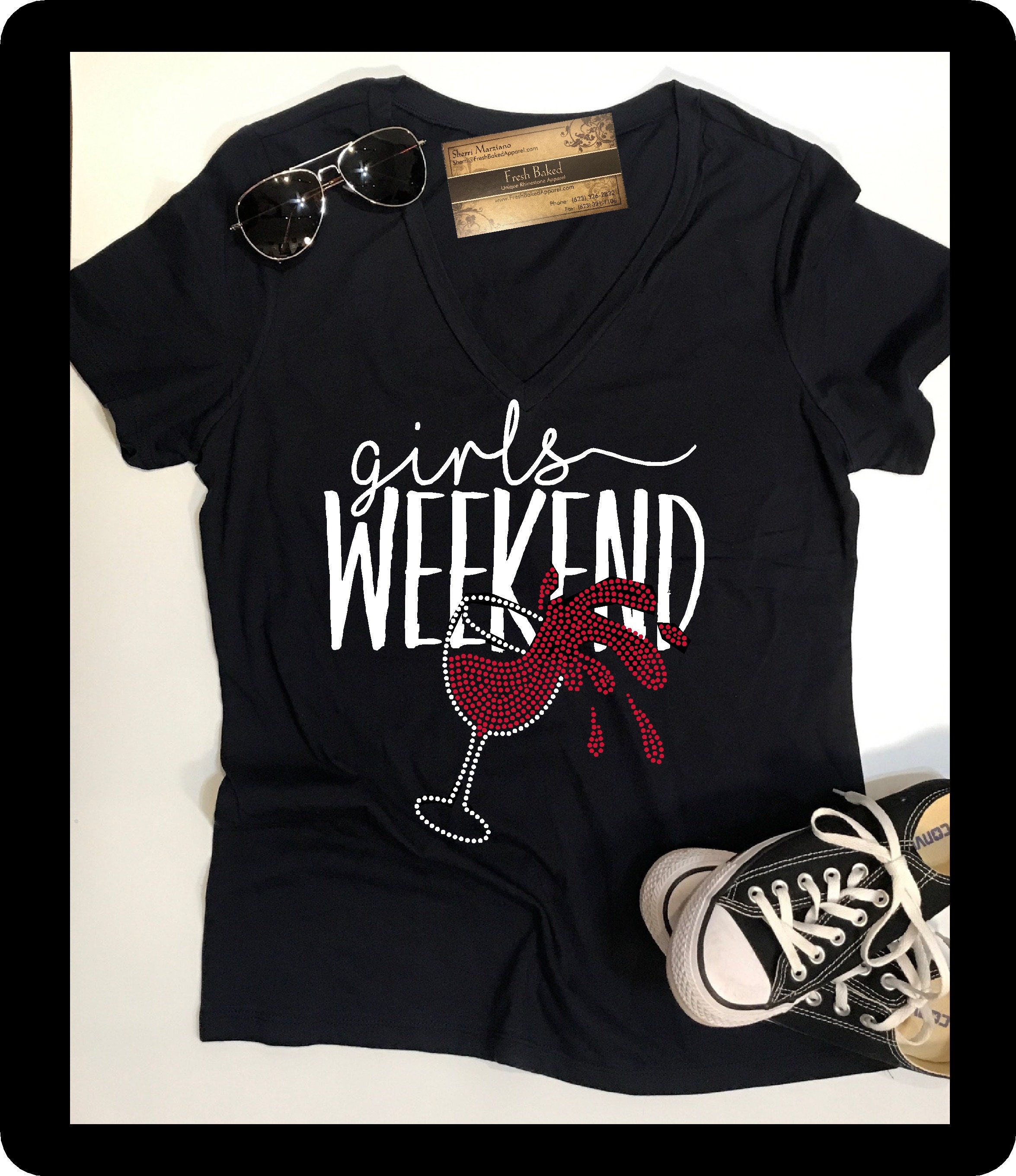 Bling Girls Weekend Shirt Women's Wine TShirts Womens Etsy
