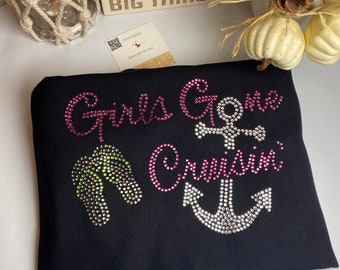 Bling Girls Gone Cruising Shirt | Women's Cruise Wear | Ladies Cruise Clothing | Womens Cruise Shirts | Cruise Attire