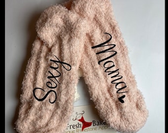 Fuzzy Mother's Day Socks | Gift for Mom | Socks for Mom | Fun gifts for Mom | Mom Gift | Mothers Day gift | Sexy Mama