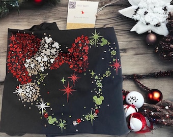 Bling Disney Shirt | Glitter and Bling Minnie Shirt | Christmas Mickey Shirt | Disney Christmas Shirt | Disney Minnie Shirt