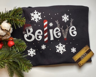 Believe Christmas Shirt | Women's Christmas Shirt | Womens Believe Christmas Shirts | Christian Shirts | Christmas TShirts