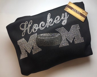 Hockey Mom Shirt | Bling Hockey Mom | Gift for Mom | mothers day gift | hockey shirt | Bedazzled hockey shirt for mom