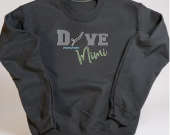 Personalized bling dive mimi sweatshirt for Joyce