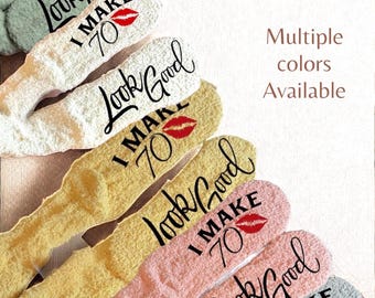 70th Birthday socks Gift Women Custom Birthday Personalized Mom gift Idea Grandma Customized socks gifts for her 70 gift mom grammie