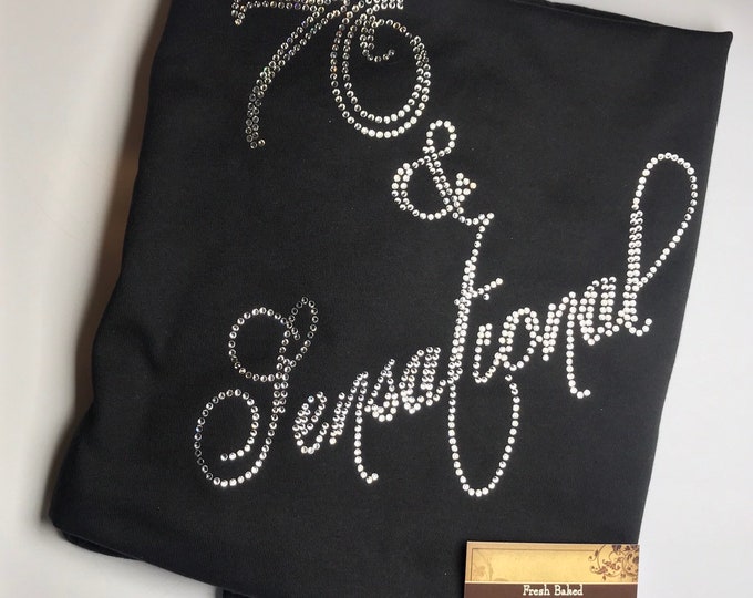 Custom Rhinestone BLiNg 70 & Sensational Shirt | 70th Birthday Shirt | Women's 70th Birthday Shirts