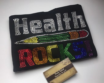 Bling Health Rocks Shirt with Name on Back | Teacher Shirts | School Teachers T Shirts