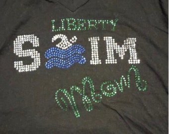 BLiNg Liberty Swim Mom Shirt | Women's Swim shirt | Swim Mom Shirts | Mom Shirts