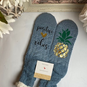 positive vibes socks positive vibes only positive vibes IVF Gift IVF Socks Special IVF Gift Retrieval Day Gift image 6