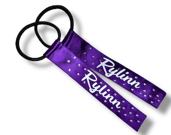 Custom Cheerleader Pom Pom Name Tags Personalized with Rhinestones Customized Gift Idea for Team Spirit, Backpacks, or Cheer Bags