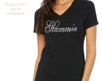 BLiNg Glammie Shirt | Mothers day gift for grandma | Bedazzled Glammie Shirts | Women's Grandma Glam TShirts | Mothers day shirt