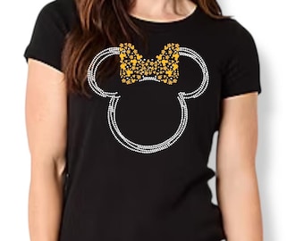 Custom Minnie Bling Shirt Halloween Magic Kingdom Tshirt Rhinestone not so spooky spectacular Mickey Halloween spooktacular Shirt Pumpkin