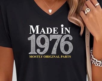 Bling 50th birthday shirt mom fabulous 50 shirt made 1975 custom year personalized birthday gift idea 40th birthday shirt 60th bling 1976