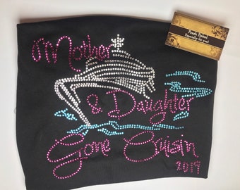 Mother Daughter Cruise 2023 Shirts | Custom Mother's BLiNg Rhinestone Shirt | Cruise Shirts | Bling Mom Cruise | Mother's Day Gifts