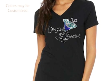 Cruising and Boozing Shirt for Women – Rhinestone Cruise Shirt – Sparkly Vacation Tee – Funny Cruise Outfit – Girls Trip Cruise Top