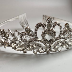 Bridal Tiara Crown for Wedding | Crystal Rhinestone Tiara | Princess Crown | Quinceañera Tiara | Pageant Crown | Prom Tiara | birthday tiara