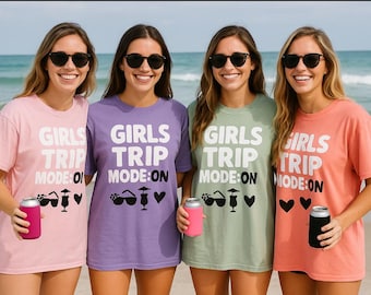 Girls trip shirt personalized bachelorette party shirt custom matching vacation tee customized travel gift idea for girls weekend getaway