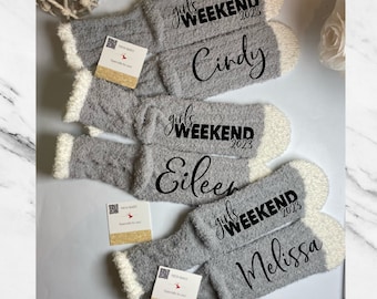 Fuzzy Girls Weekend Socks | Girls Trip Socks | Girls weekend gifts | Girls Trip gifts | Girls weekend shirt | Birthday weekend