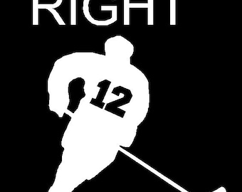 Personalized Hockey Window Sticker Custom Player Name Number Customized Decal Gift Idea for Fans Sports Car Truck Laptop Decor