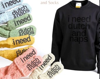 Custom Dutch Bros fuzzy socks personalized coffee lover gift idea customized warm socks her barista fan birthday holiday stocking stuffer