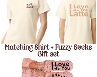 Personalized Latte Gift Love You Coffee Sock Custom Cute Valentine Day Present Idea Funny Caffeine Lover Accessory Warm Foot Attire Comfort