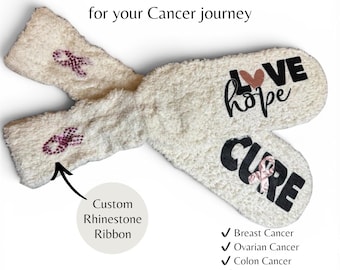 Cancer Socks Love hope cure socks Breast Cancer Month Cancer awareness Get well Gift Cancer Gift Breast Cancer Gift