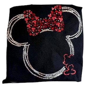 Custom rhinestone Mouse shirt personalized glitter Magical tee cute Family vacation top customized gift idea Land family trip