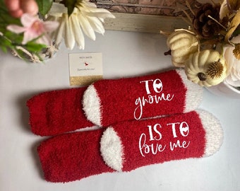 To Gnome Me is to Love Me Socks | Valentines Gift | Valentines Day Gift | Fun Valentines Gift | Be Mine | Gift for her