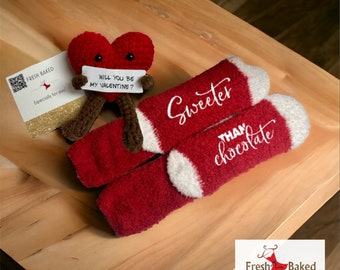 Sweeter than chocolate Socks | Valentines Gift | Valentines Day Gift | Fun Valentines Gift | Be Mine | Gift for her