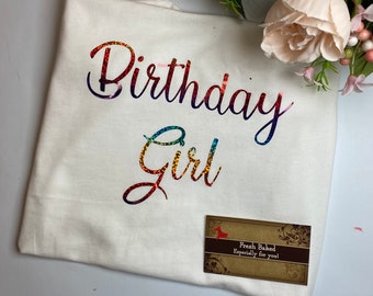 Glitter Birthday Girl Shirt | birthday shirts |  Women's Birthday TShirts | Birthday T Shirts |  Birthday Tee Shirt