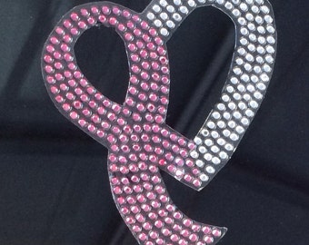 Bling BreastCancer Ribbon Window Decal | BreastCancer Ribbon Sticker | Glam Breast Cancer Decal | BreastCancer Awareness