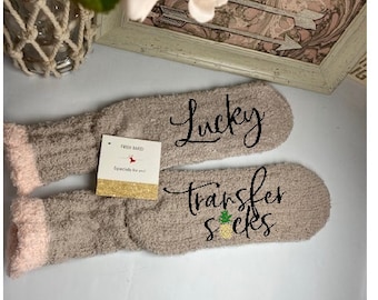 Lucky transfer socks | positive vibes only | positive vibes | IVF Gift | IVF Socks | IVF Transfer | Ivf | ivf sock