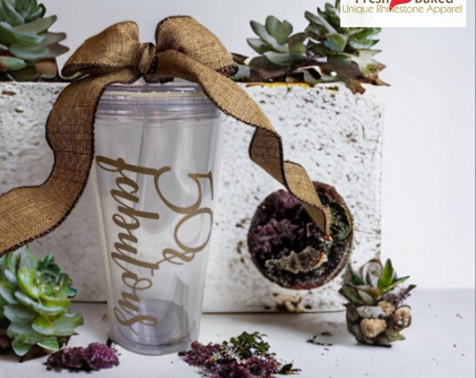 Elegant 50th Birthday Tumbler - 50 & Fabulous Gift for Mom, Celebrate Fifty in Style | 50th Birthday Gift for women