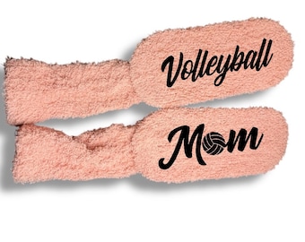 Personalized volleyball mom gift idea socks customized gift cozy game day socks for sports moms unique volley grandma gift custom volleyball