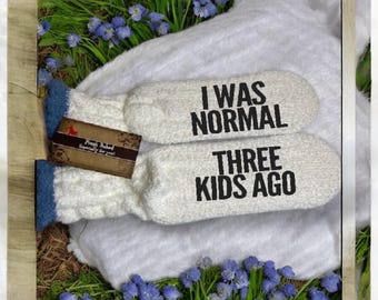 I was normal three kids ago | Mom socks | Mom of 3 | gift for mom | mothers gift | mom of 3 | mom of 4 | mom of 5 | mom of 2