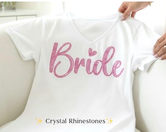 Bride Bling Shirt Engagement Announcement Wedding Gift Future Mrs Tshirt Custom I Said Yes T Proposal Celebration Bridal Outfit Sparkle