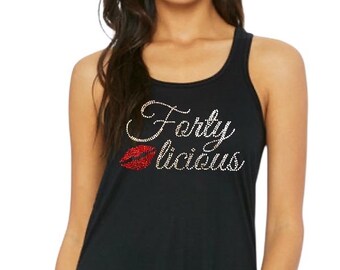 BLiNg Forty Licious Shirt, Fortylicious shirt, 40th Birthday Shirt, forty and fabulous shirt, Custom birthday Shirt, vintage 1985