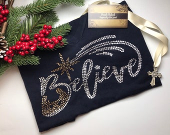 Believe Christmas Shirt | Women's Christmas Shirt | Womens Believe Christmas Shirts | Christian Shirts | christian Christmas Shirts