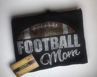 Bling Football Mom Custom Rhinestone Shirt