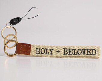 Keychain | Holy and Beloved Christian Keychain | Wristlet keychain | Gift for Mom | Christian Keychain | keychain | Custom keychain