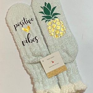 positive vibes socks positive vibes only positive vibes IVF Gift IVF Socks Special IVF Gift Retrieval Day Gift image 2