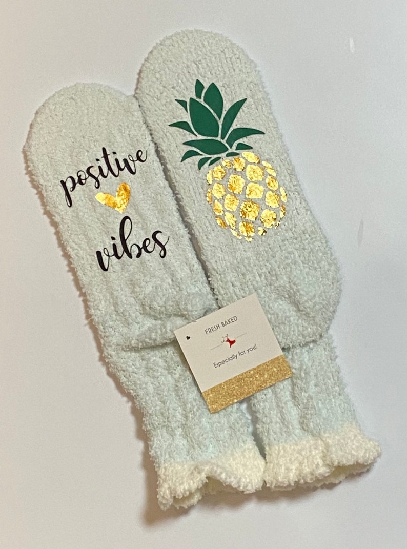 positive vibes socks positive vibes only positive vibes IVF Gift IVF Socks Special IVF Gift Retrieval Day Gift image 2