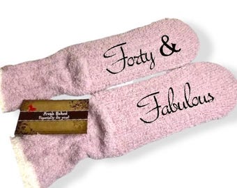 fabulous forty socks Birthday Shirt custom 40th Birthday socks 40th Birthday Gift idea for 40 and fabulous gift 40th birthday party