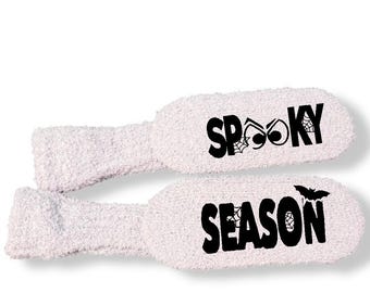 Spooky Season gift for Women Personalized Halloween Gift Idea Custom Fall Socks Customized Boo Crew Party fall gift for her spooky mama
